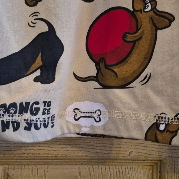 Lazy One Womens PJ Pants Large Wiener Dog Dachshund Sleeper Loungewear Comfy - Picture 2 of 13